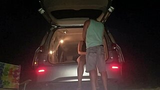 blowjob by the lake then bent over fucked hard in desert doggystyle