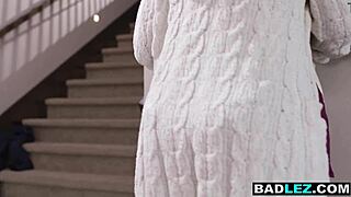 big tits tattooed beauty rams strapon deep in milf waitress ass