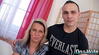 blonde housewife lucy angel rides cock hard while hubby watches cuckold style