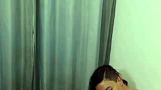 Perverted couple rips clothes for wet pussy lick and bent over doggystyle in store changing room!