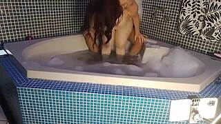 CUTE PORNSTAR RIDES MASSAGE ANAL TO CREAMPIE COWGIRL