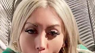 blonde gulps my monster cock deepthroat in real couple fuck compilation