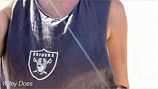 wife strolls public beach completely nude among strangers