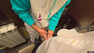 Teacher wants cum in her panties right in the school toilet now