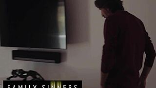 FAMILY SINNERS Petite Brunette Pounded Sideways By Step Grandpa!