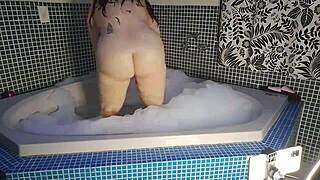 CUTE PORNSTAR RIDES MASSAGE ANAL TO CREAMPIE COWGIRL