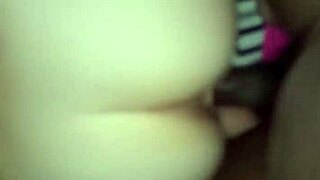 mixed couple shakes big ass booty in homemade tease