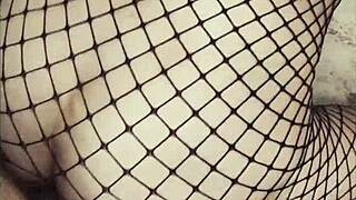 mature wife's stocking ass shakes during anal pov pounding?