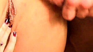 Slender brunette with natural tits gets fucked doggystyle in sunny garden