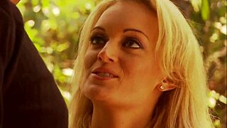 blonde monica mayhem reunites with lover for outdoor blowjob riding doggystyle on small cock