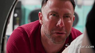 blonde teen with tats takes help any way from rescuer