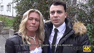 debt-strapped bride bends for loan manager's hardcore pov fuck to erase her debts