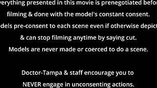 Strangers Taylor Ortega spreads latex ass with toys moaning loud in fetish backstage heat.