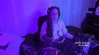 BBW Brunette Big Natural Tits Naked Remaster Playthrough Part 1 Exposed!