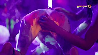 Neon Party Girls Scream in Wet Pussy Orgasms from Tight College Fucks