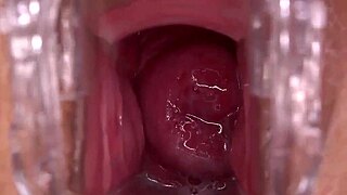 Shaved amateur slut pussy squirts hard from horny fucking and wet orgasms galore