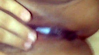 Wife masturbates fingering then begs husband anal creampie fuck