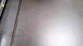 Her supersized ass strains against tight jeans