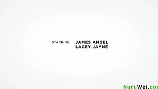 wow hot busty brunette lacey jayne james angel tatted fucked doggy in van!