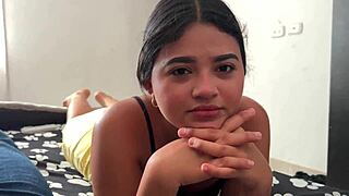 mi hermanastra petite tattooed virgin begs for my monster cock