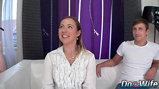 Hot Housewife Bibi Fox Fucks Stranger As Husband Watches Her Cum