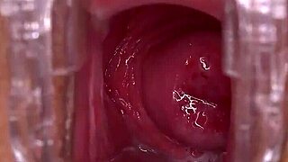 Shaved amateur slut pussy squirts hard from horny fucking and wet orgasms galore