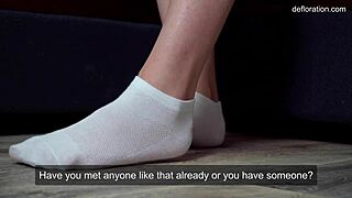 cili kocsonya shy russian virgin teases in first time casting interview and masturbates tight pussy