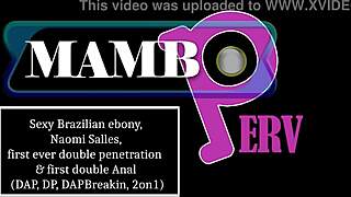 naomi salles the sexy brazilian ebony takes her first double anal penetration ever