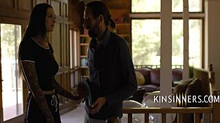 stepsons slutty teen girlfriend feels every inch from the old guy