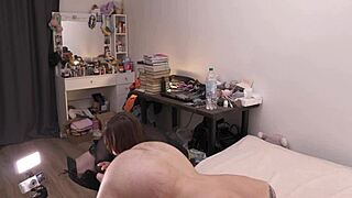 Sensual BBW Milf Pegs Guy Eats Cum No Cuts