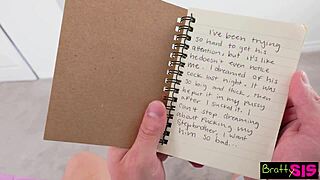 melanie marie spills her dirty diary secrets... stepbro, fulfill my deepthroat blowjob fantasy now?