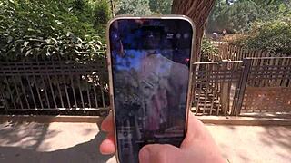 Tourist Girl Boldly Sucks Cock in Park. Swaps for Hot Photos Deal