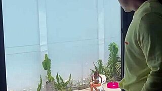 A lucky stranger massages a cute skinny Latina babe with suntan lotion by the hotel pool then fingers her body intimately.