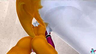renamon stretches furry pussy solo during intense nsfw workout music video