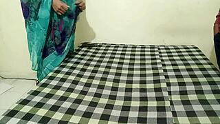 desi bhabhi's first time sex with husband's friend, big cock pounds her hard in hindi audio.