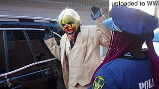 hey, in chicago gangsta pt 3, charlie nasty chooses between big black cock and clown whore outdoors