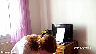 Karolinka: watch me apply makeup on naked redhead tits