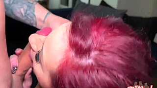 Can this sexy redhead french milf's big tits and ass take endless anal pounding in lingerie?