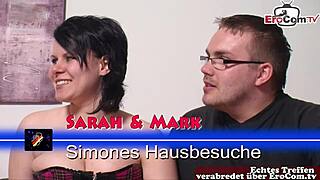 Shy chubby German couple interviews for first amateur threesome casting debut
