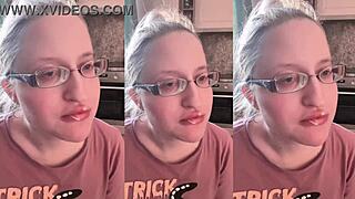 uhh.. asmr with my huge.. bubblegum chewin' glasses vibe