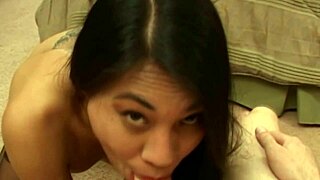 Horny Tattooed Exotic Brunette Babe Delivers Intense Deep Blowjob Action