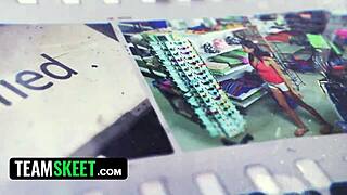 Bikini Thief Submits Perfect Body Asshole To Angry Guard's Hard Fuck