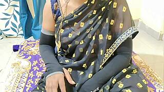 Hot indian wife deepthroats husband's cock on wedding night