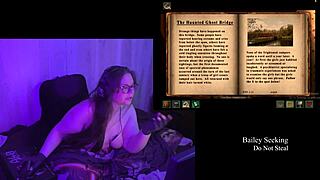 BBW Brunette Big Natural Tits Naked Remaster Playthrough Part 1 Exposed!