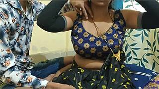 Hot indian wife deepthroats husband's cock on wedding night