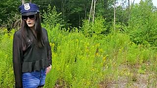 yo transgender bbw pinky pulled over by sexy tranny cop outdoors 😲