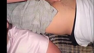 Hey, busty Mexican stepmom sneaks in horny to seduce TV-watching stepson student