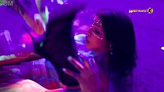 Neon Party Girls Scream in Wet Pussy Orgasms from Tight College Fucks