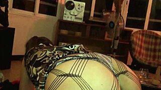 Woman models sexy dress nightie panties heels