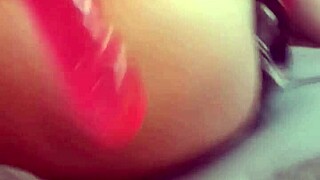 Hey teen why not shove that big dildo deeper into your tight ass right now